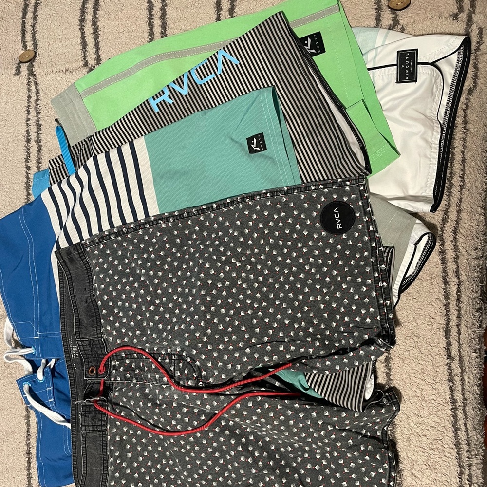 Swim trunks top brands LOT of 6 all like new (value $340)